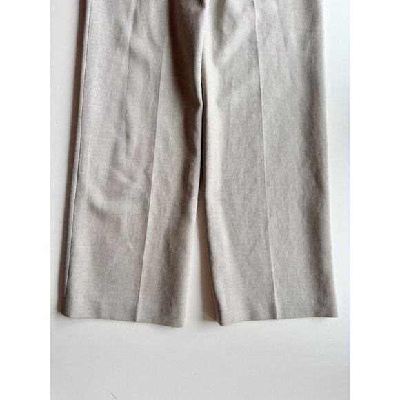 Aritzia WILFRED Effortless Grey Taupe Suiting Wide Leg Pleated Pants, Size 6 - Picture 5 of 12